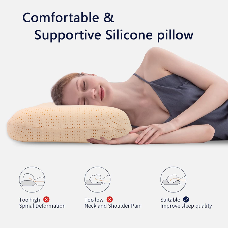 Ergonomic Silicone Pillow, Neck Support Pillow