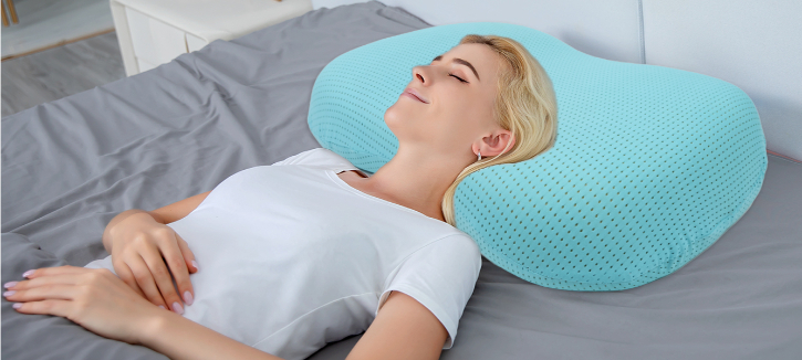 Ergonomically Contoured Silicone Neck Pillow