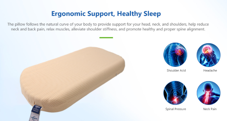 Silicone Support Pillow With Wavy Contour Design