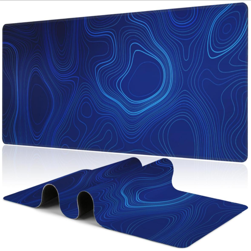 80 cm x 30 cm waterproof mouse pad with thick sewn edges on non-slip rubber sole