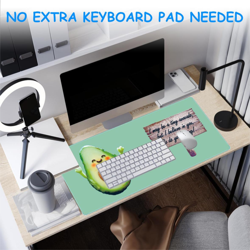 Oversized mouse pad with non-slip rubber base thick gaming mouse pad