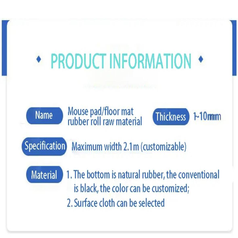 Manufacturers wholesale natural rubber coil blank rubber mouse pad