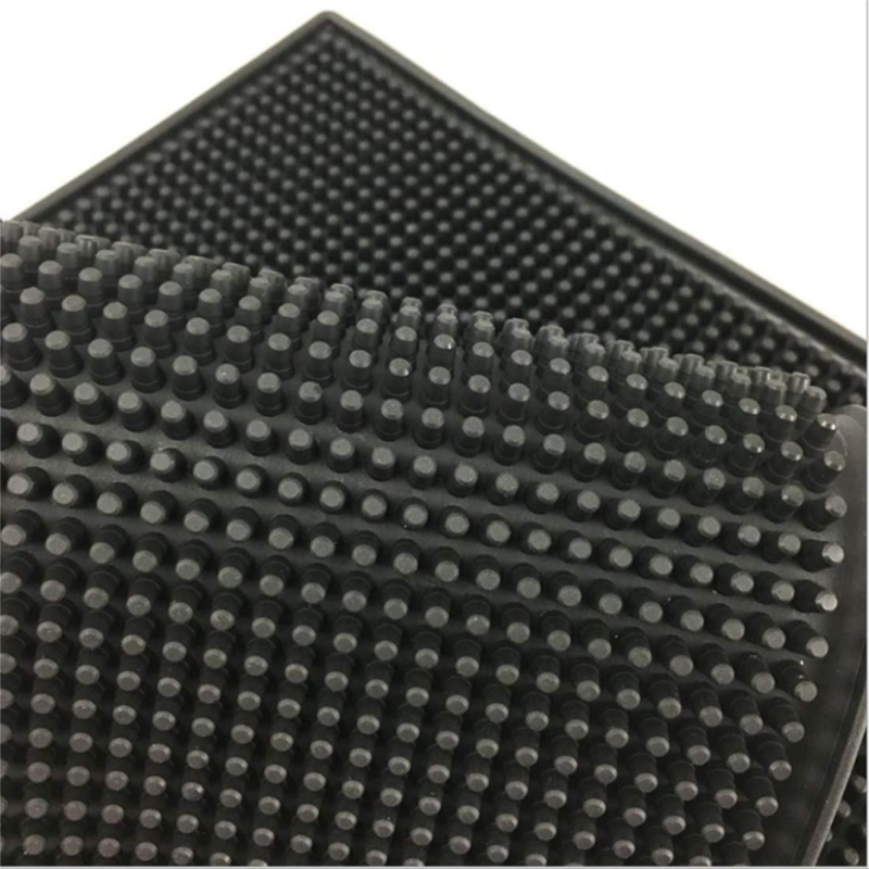 Black PVC drain pad with raised points for bars and sinks