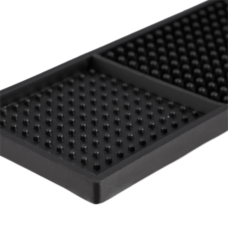 Black PVC drain pad with raised points for bars and sinks