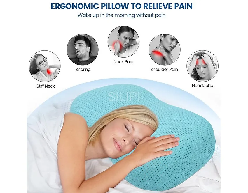 Ergonomically Contoured Silicone Neck Pillow