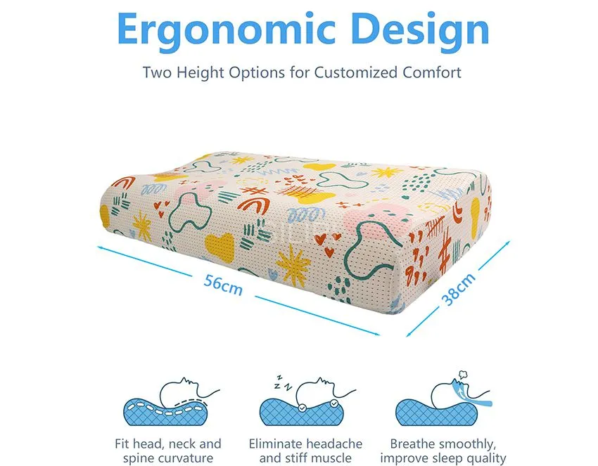 Silicone Pillow, Ergonomic Cervical Pillow