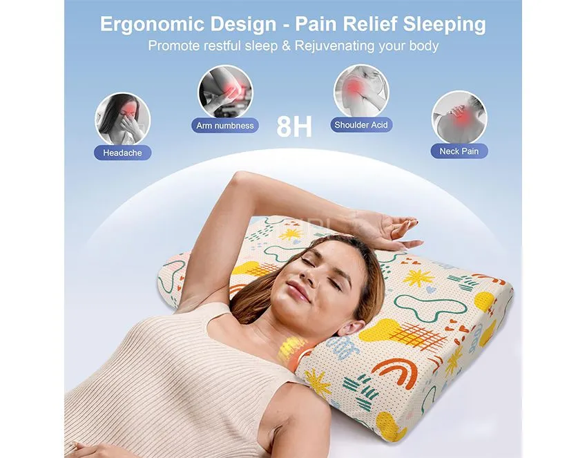 Silicone Pillow, Ergonomic Cervical Pillow