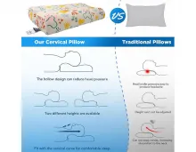 Silicone Pillow, Ergonomic Cervical Pillow