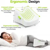 Leg Knee Pillow Memory Foam Leg Pillow with Removable Straps