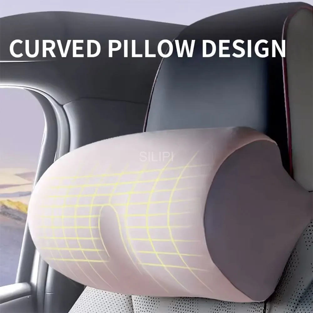 Car Headrest Neck Pillow & Lumbar Support Back Cushion Kit