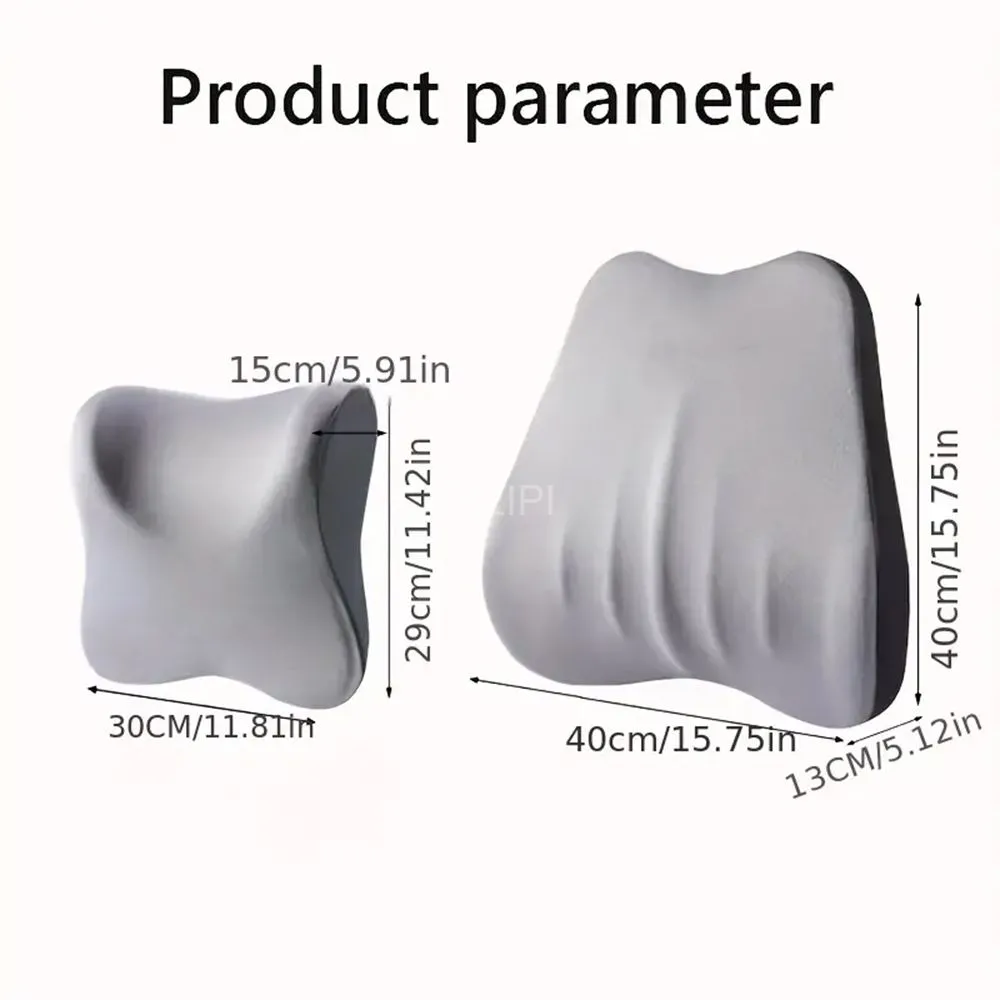 Car Seat Lumbar and Neck Support Pillow Kit