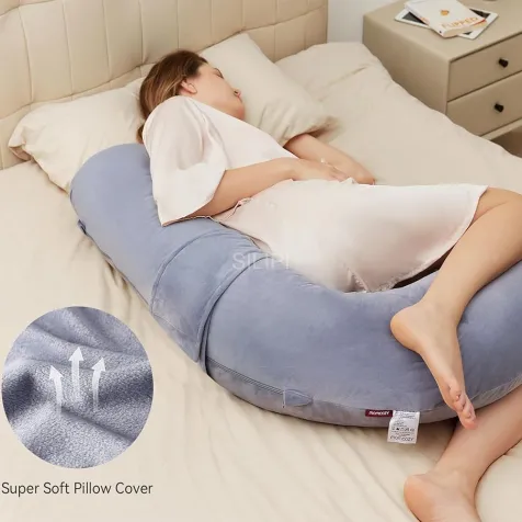 Pregnancy Pillow, F-Shaped Full Body Pregnancy Pillow