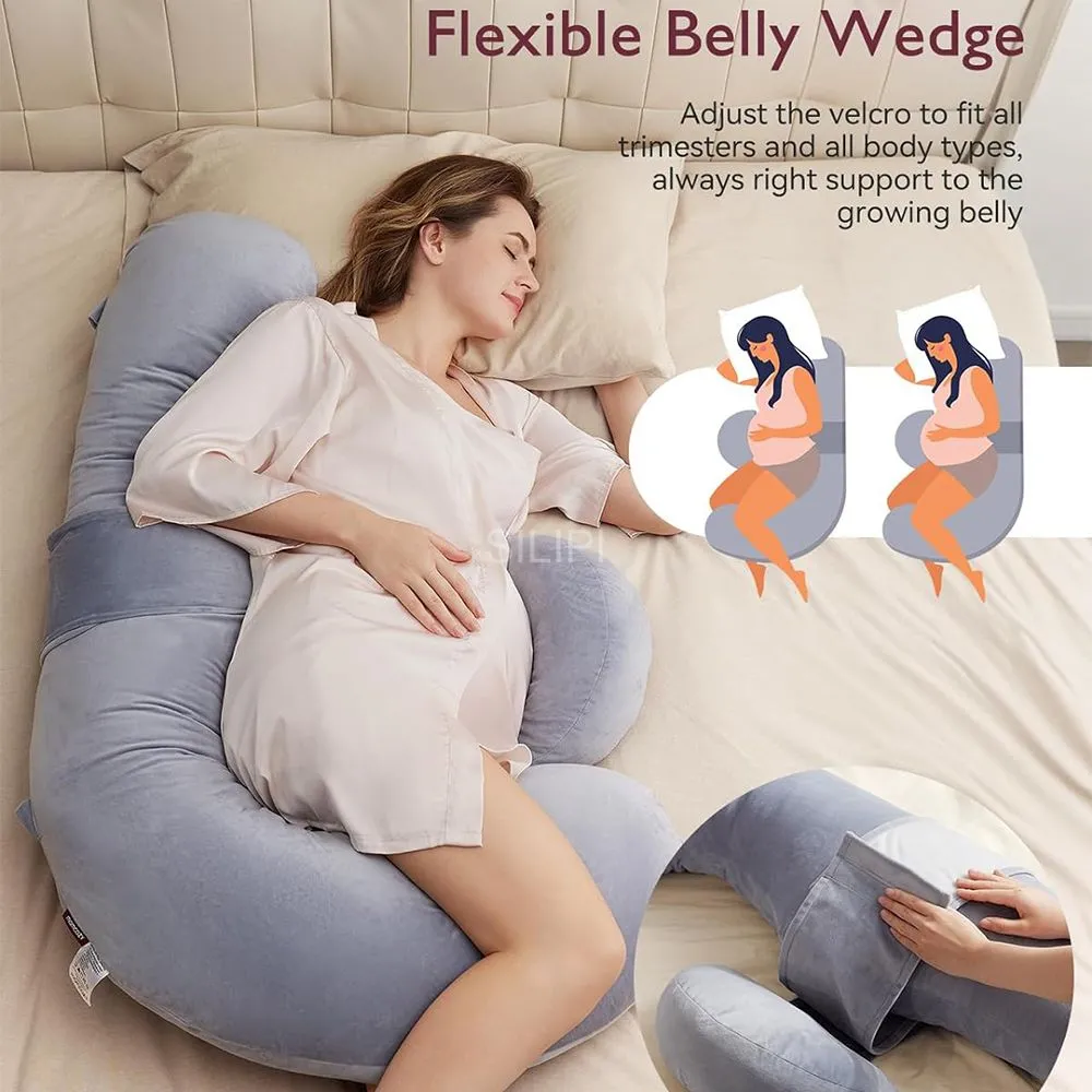 Pregnancy Pillow, F-Shaped Full Body Pregnancy Pillow