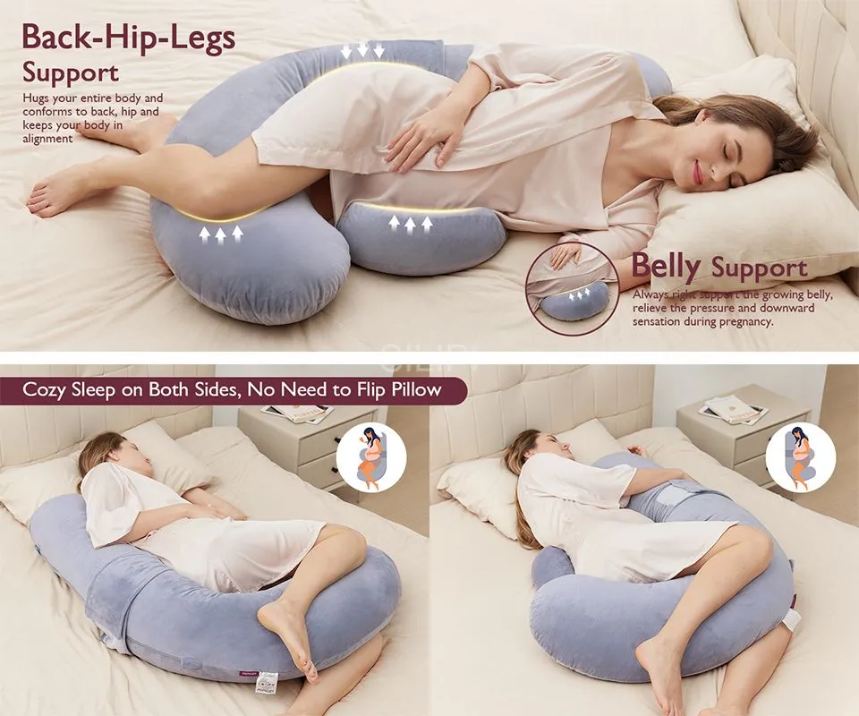 Pregnancy Pillow, F-Shaped Full Body Pregnancy Pillow