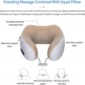 Massage Neck Pillow U-Shape Memory Foam Travel Pillow