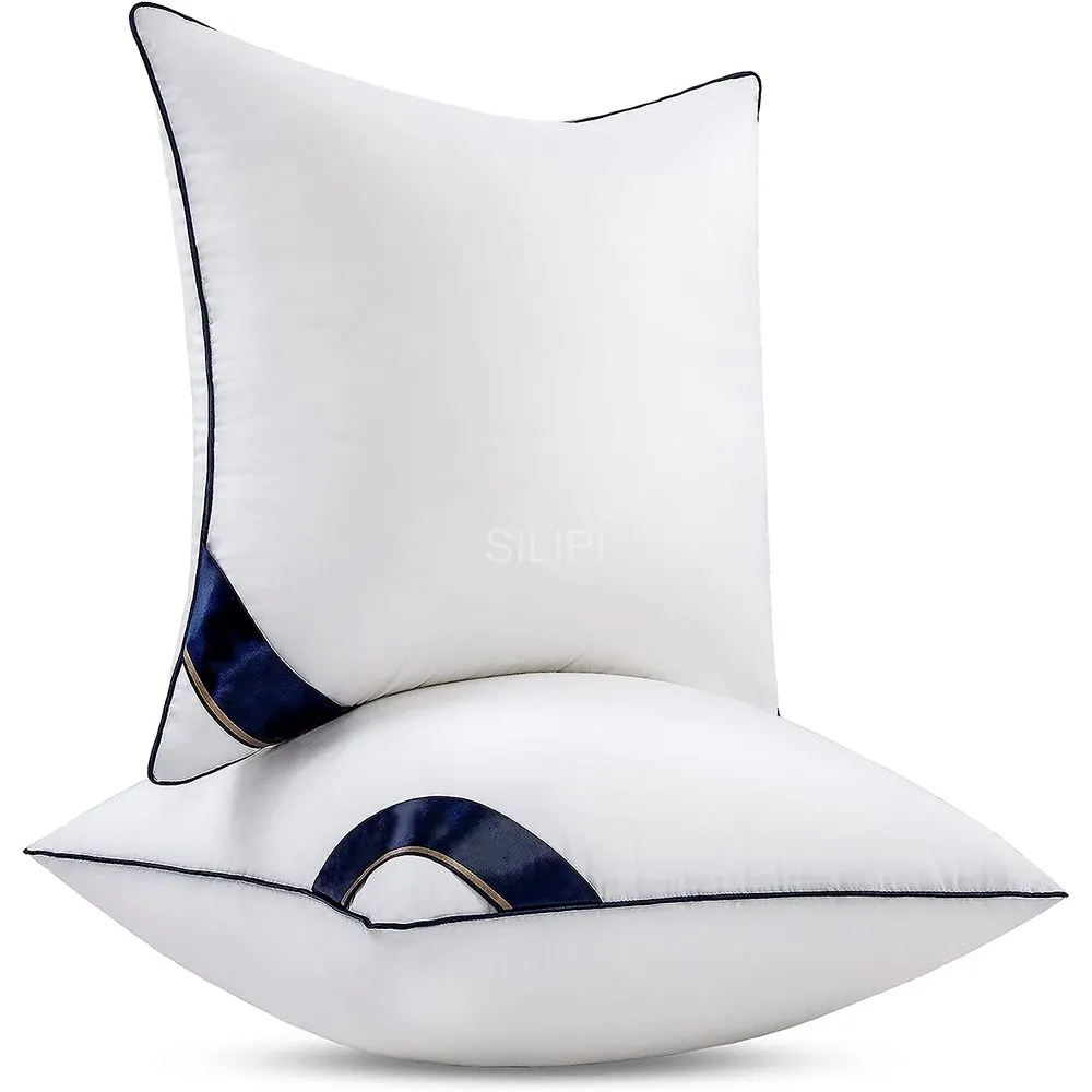 Throw Pillows Insert (Pack of 2, White) - 18 x 18 Inches Bed and Couch Pillows