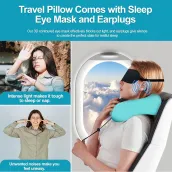 Adjustable Travel Pillow, Memory Foam Travel Neck Pillow