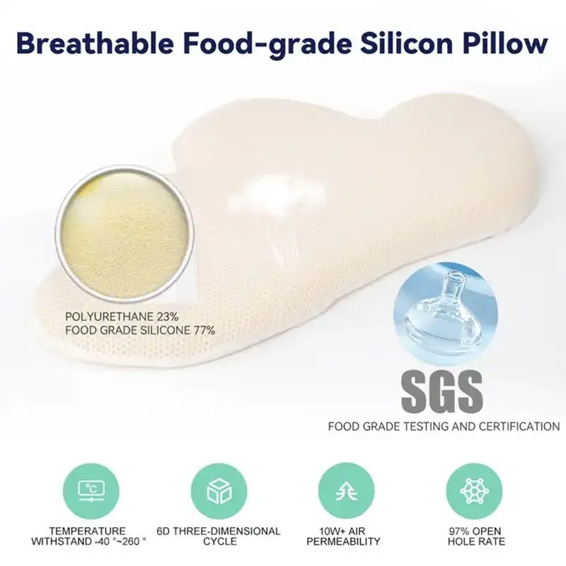 Machine washable baby silicone cloud pillow