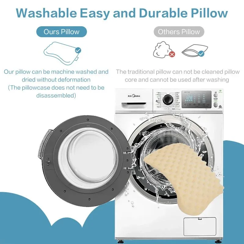 Removable Machine Washable Silicone Toddler Pillow