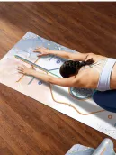 Custom printed eco-widened 80cm fitness Travel Pilates natural rubber yoga mat