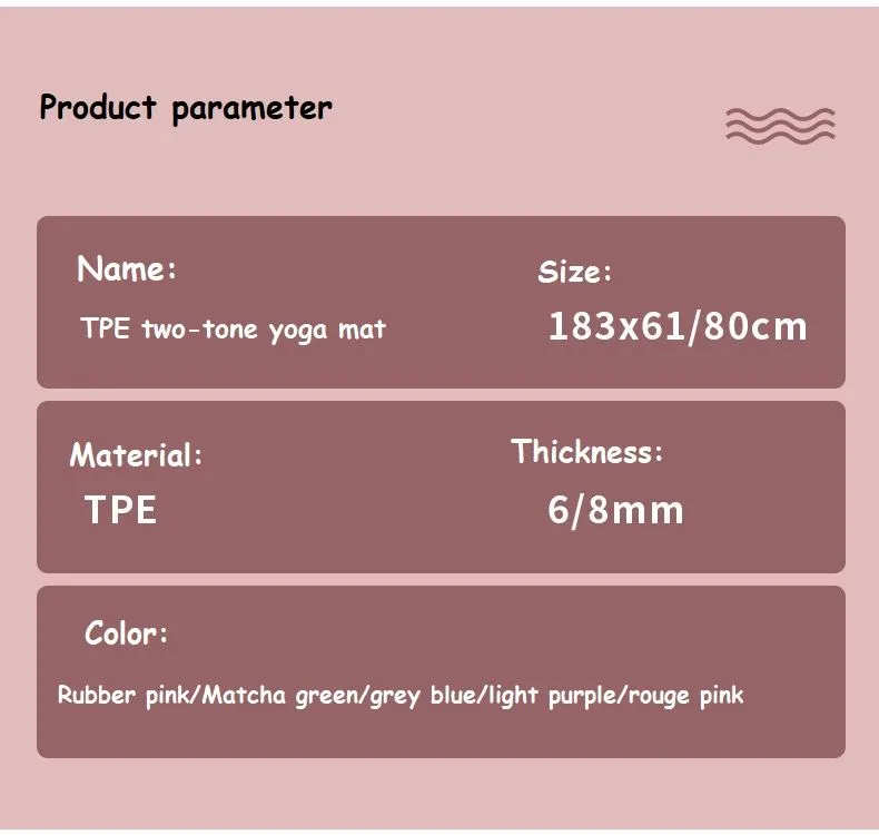 Upgrade for beginners 2024 New professional TPE double-sided non-slip yoga mat Soundproofing mat