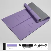 Purple TPE widened home yoga mat non-slip shock absorption