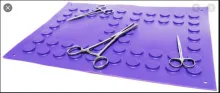 Surgery Unit Medical Mat For Surgical Sharps During a Procedure.