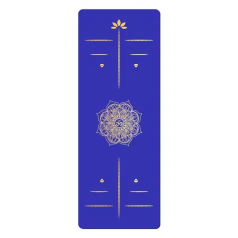 Blue custom logo 5 mm thick PU Yoga mat Large size gym home yoga mat non-slip absorbent sweat