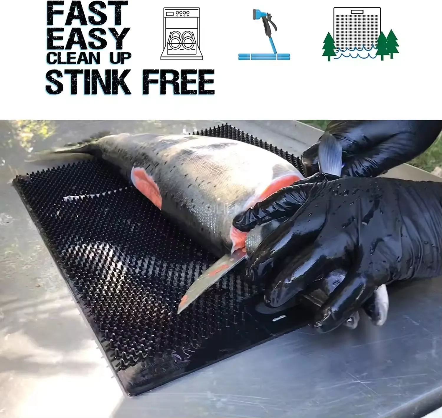 OEM High Quality Lightweight Stink Free Flexible Fish Mat Fish Fillet Cleaning Mat