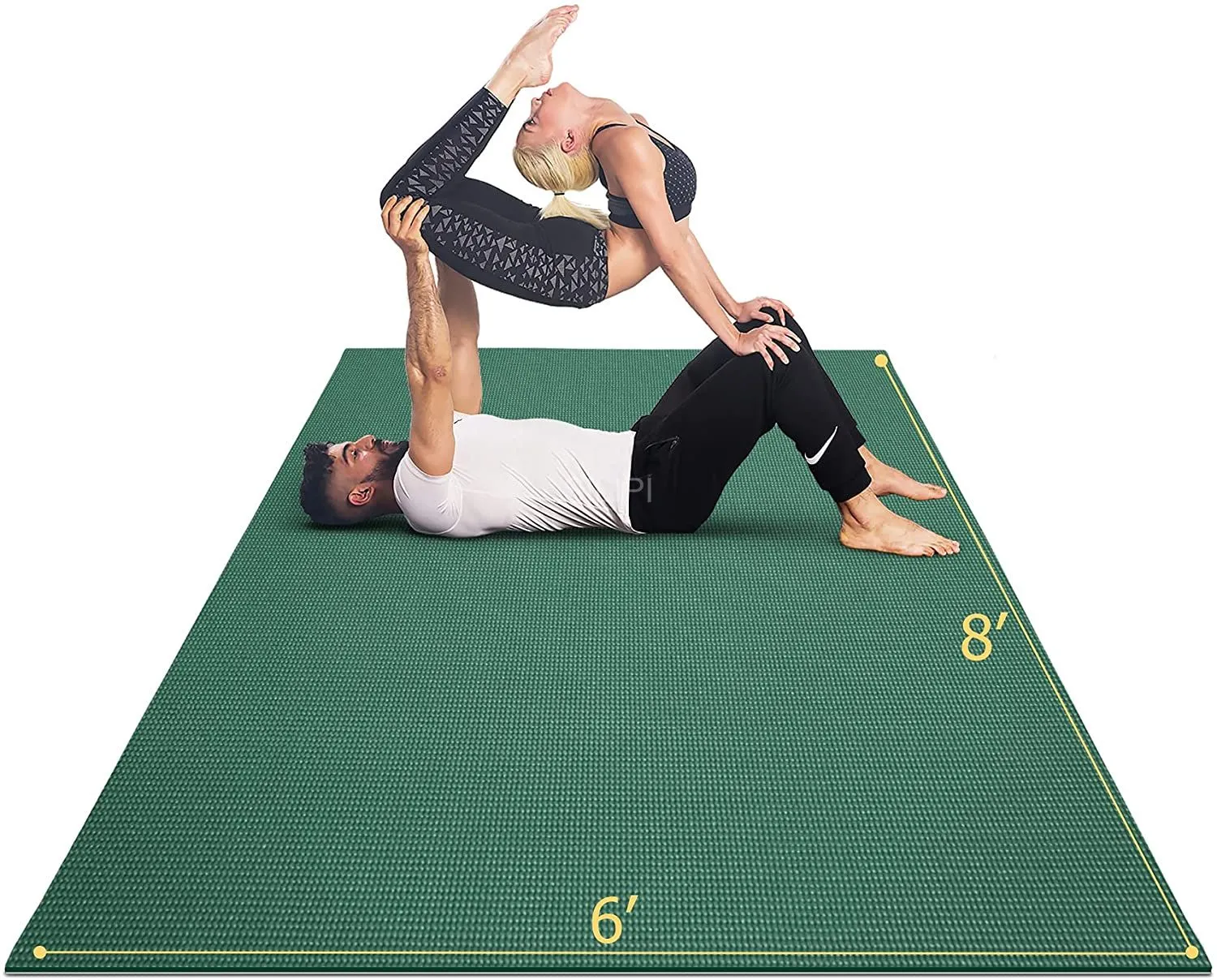 Extra Large Yoga Mat 6'x8'x7mm, Thick Workout Mats for tall man on Home Gym Flooring