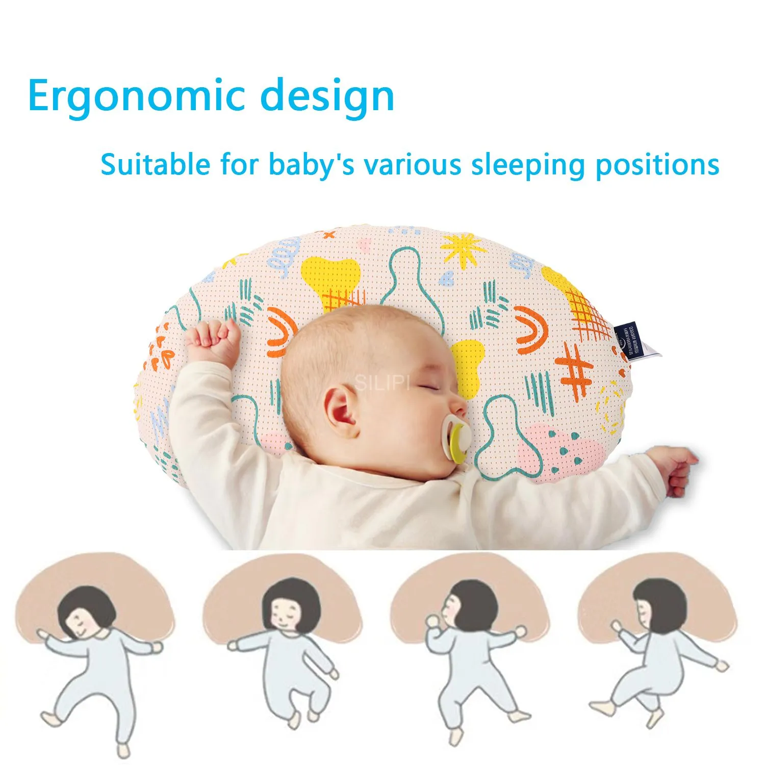 Bulk Wholesale Innovative Material  Washable Silicone Foam Pillow  For 3-4 Years Old Babys Pillow