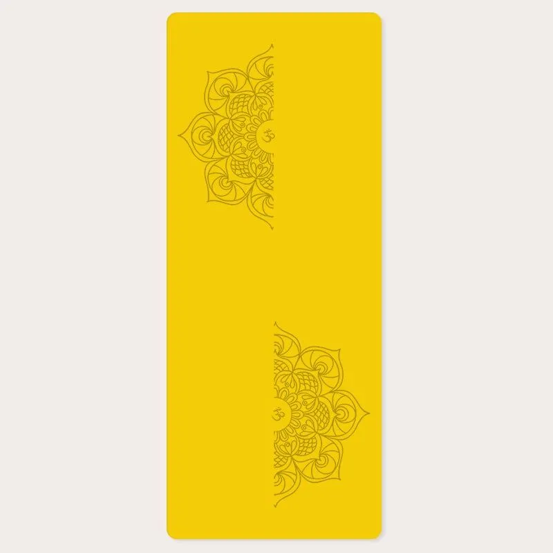 Custom solid color and patterned natural rubber yoga mat