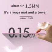 Sweat anti-slip ultra-thin 1.5 mm dance fitness natural rubber yoga mat