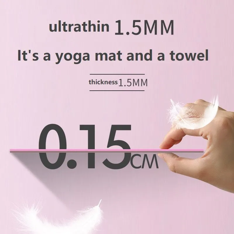 Sweat anti-slip ultra-thin 1.5 mm dance fitness natural rubber yoga mat