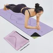 Women's suede yoga mat foldable sweat absorbent mat Yoga studio professional non-slip mat