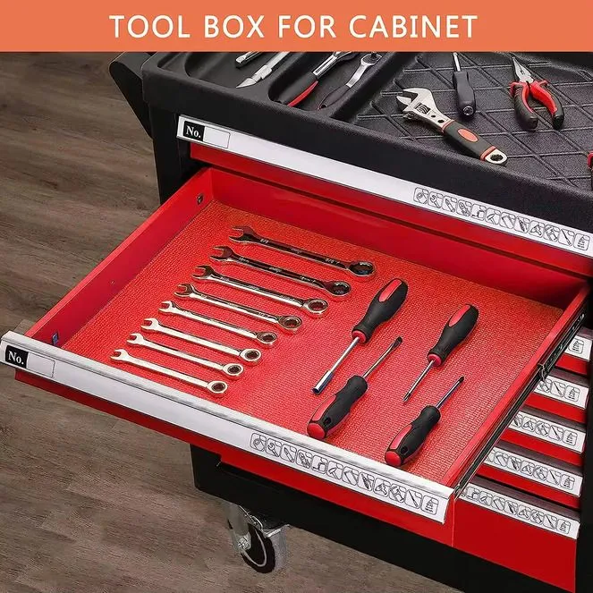 Custom Pvc Rubber Tool box Shelf Drawer Liner Tool Mat