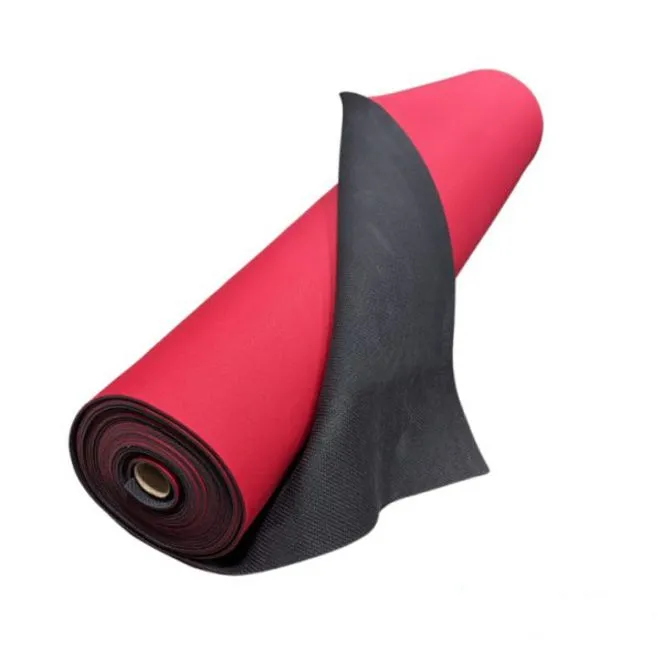 Rubber Floor Runner 27" X 15' X 1.5MM RED Neoprene Floor Protection Roll