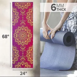 Wholesale Custom  6MM Thickness Double-sided ECO Friendly Non Slip Inspired Design Printing Yoga Mat