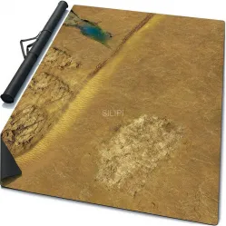 60*44 Desert Wargaming Battle Mat Neoprene Sand with black carry bag