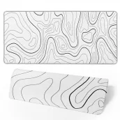 Creative Textured lines Abstract painting oversized flat rubber mouse pad