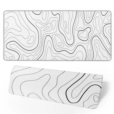 Creative Textured lines Abstract painting oversized flat rubber mouse pad