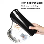 Ergonomic mouse pad wrist support gel mouse pad with non-slip rubber base