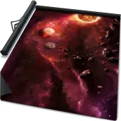 Tear-Resistant Wargaming Mat with Volcanic Terrain for High-Intensity Gameplay