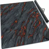 Tear-Resistant Wargaming Mat with Volcanic Terrain for High-Intensity Gameplay