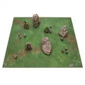 Tear-Resistant Wargaming Mat with Volcanic Terrain for High-Intensity Gameplay