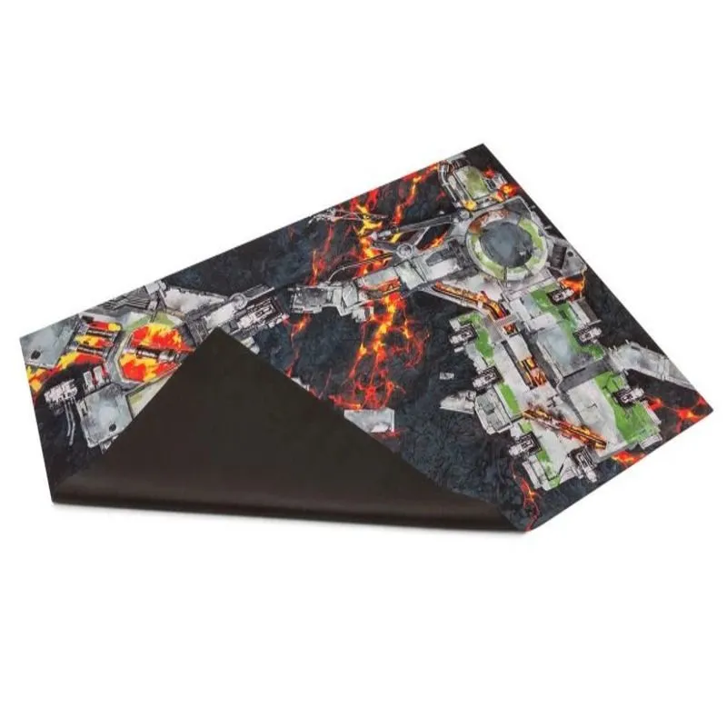 Tear-Resistant Wargaming Mat with Volcanic Terrain for High-Intensity Gameplay