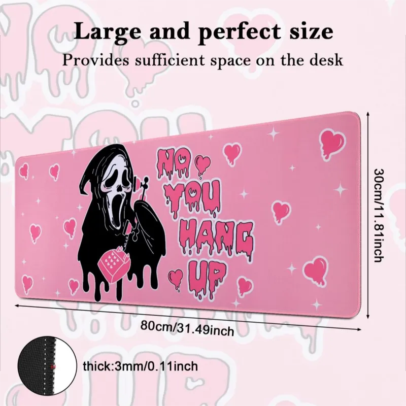 Halloween Ghost Game mouse pad,800 x 300 MM mouse pad non-slip rubber desk pad