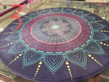 Level One Custom Printed Yoga Mats Large Round Yoga Mat