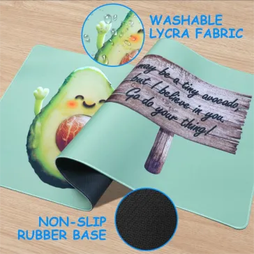 Oversized mouse pad with non-slip rubber base thick gaming mouse pad