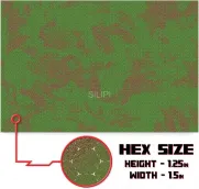 6' x 4' Open Field Grass Terrain Neoprene Tabletop Battlemat with 1.25" Hex Grid and Carrying Case